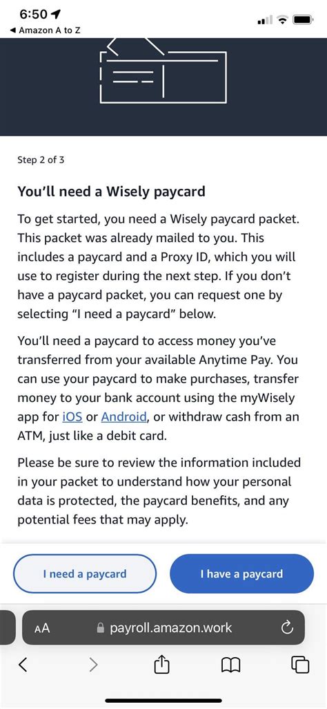 Anytime pay. 5 days ago · What is Amazon Anytime Pay? Amazon’s Anytime Pay is a ground-breaking feature that facilitates Amazon warehouse workers to access their wages before the actual payday arrives. How is the Wisely Pay card used with Anytime Pay? The Wisely Pay card is a key component of Amazon’s Anytime Pay. 