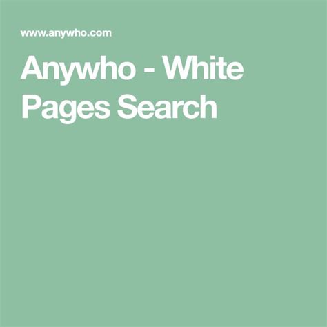Anywho white pages. Things To Know About Anywho white pages. 