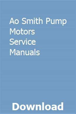 Ao smith pump motor repair manual. - Lotus wort pro millennium edition 9 0 quellenkurzanleitung.