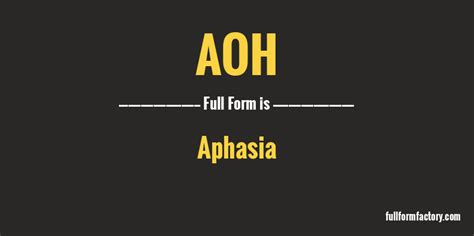 Other Meanings of AOH As mentioned above, the AOH has other meanings. Please know that five of other meanings are listed below. You can click links on the left to see detailed information of each definition, including definitions in English and your local language.. 