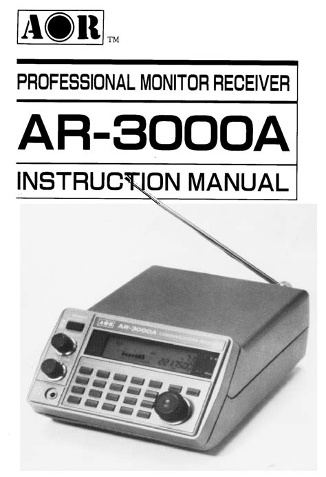 Aor ar3000a base receiver service manual. - Sony ta n220 amplifierreceiver owners instruction manual.