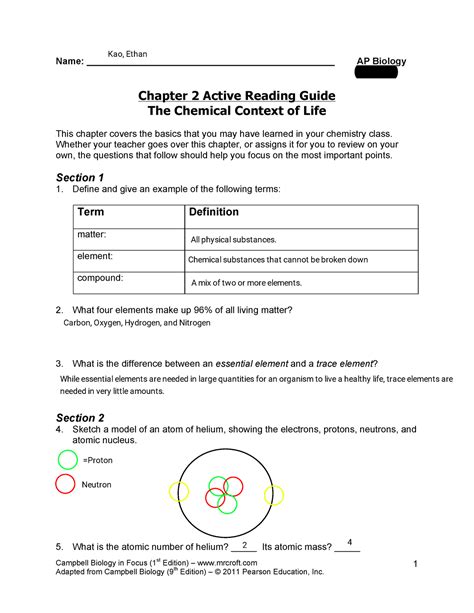 Ap 45 Biology Guide Reading Answers Chapter