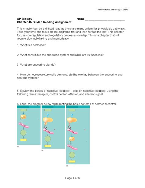 Ap Biology Chapter 45 Guided Reading Assignment Answers