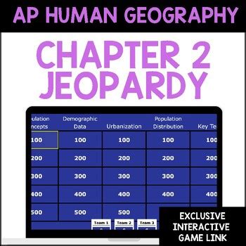 Ap Human Geography Chapter 2 And 3 Study Guide Study Poster