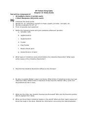 Ap Human Geography Chapter 8 Study Guide Answer Key Study Poster