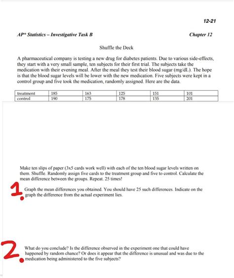 Ap Statistics Investigative Task Answers