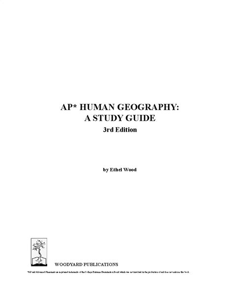 Ap Wood Geography 3rd Ethel Human Edition Answers