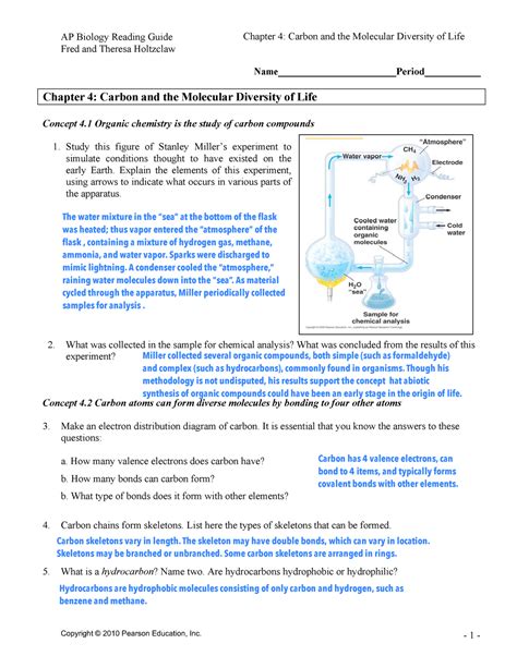 Ap biology reading guide answers chapter 4. - Faune infusorienne des eaux stagnantes des environs de genève..