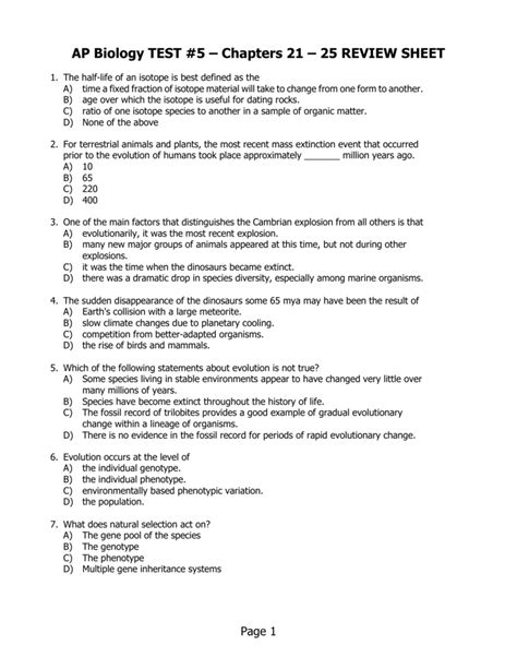 Ap biology test 2025. S.  Review sample questions, scoring guidelines,...
