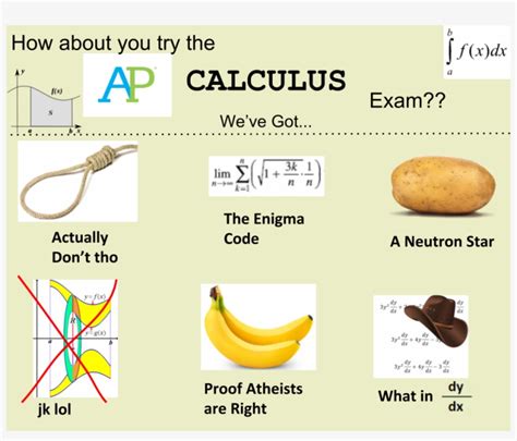 Ap calc meme. Take a break from the calc-cramming, because we’ve found the best AP Calc memes for 2017 that you need to see. From derivatives to exponentials and non-existent limits, calculus (and any form of math for that matter) has been an enemy to many. Math may be the same in every language, but calculus is another language all on its own! 