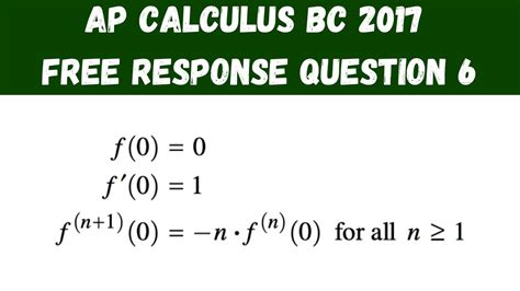 Ap calculus bc 2017 free response. On [5,∞), f (x) is continuous, positive, and, since f '(x) < 0 on the interval, decreasing. Since the integral in part (c) converges, then by the Integral Test, the series given converges. OR. ∞. 1. Since all terms of the series are positive, you could use the Limit Comparison Test with ∑ which. n=5. 