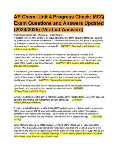 Ap chem unit 4 practice mcq.  ____ What mass of silver nitrate, AgNO3, is Understanding t...