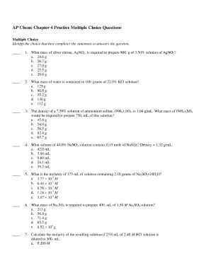 AP® CHEMISTRY 2015 SCORING GUIDELINES. Question 1 (continued) ( 