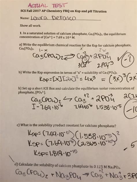 Ap chemistry 2017 frq. Directions: Questions 1–3 are long free-response questions that require about 23 minutes each to answer and are worth 10 points each. Questions 4–7 are short free-response questions that require about 9 minutes each to answer and are worth 4 points each. For each question, show your work for each part in the space provided after that part. 