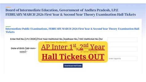 Ap inter hall ticket.  AP Inter Hall Tickets 2026 OUT for practical exams.  The exams AP I...