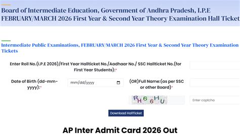Ap intermediate hall ticket release date 2026. co.  The Board released the...