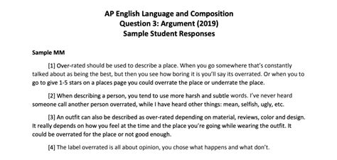 2022 AP ® English Literature and Composition Sample Student Responses and Scoring Commentary ... • Use complicated or complex sentences or language that is ineffective because it does not enhance the student’s argument. Responses that earn this point may demonstrate sophistication of thought or develop a complex literary argument by doing …. 