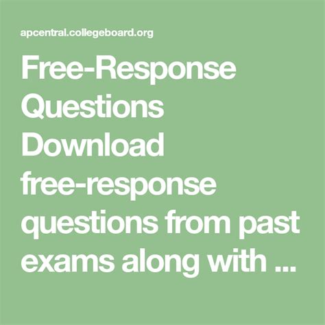 Download free-response questions from past exams along with scoring guidelines, sample responses from exam takers, and scoring distributions. If you are using assistive technology and need help accessing these PDFs in another format, contact Services for Students with Disabilities at 212-713-8333 or by email at [email protected] . . 
