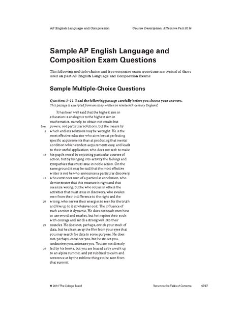 Ap language and composition exam 2014. pdf/3.  Jul 9, 2011 · AP English Lang...