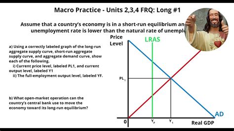 Ap macro 2022 frq set 1 answers. 1 point. Scoring Note: The answer should be consistent with the position of the ATC curve with respect to the demand curve at QC on the graph drawn in part (b)(ii). The firm will not earn positive economic profit if the ATC curve is drawn such that ATC>PC or … 