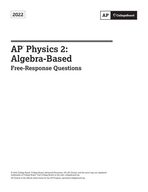 Ap22 Frq Physics c Mechanics Set 1 - Free download as PDF F