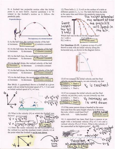 Ap physics projectile motion test.  It includes questions covering vario...