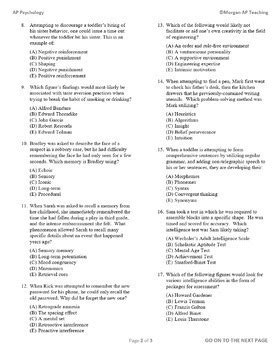 AP Psychology Myers’ Psychology for AP, 2nd Edition Unit 1 Review Questions. Directions: After reading the appropriate PowerPoint for Unit 1, you are to select the response that best answers the question or completes the statement. After selecting you multiple choice answer by circling it in black ink, you are to give a 1-2 sentence .... 