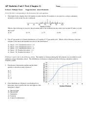 Ap statistics unit 3 practice test with answers. AP Statistics Unit 3 Practice T...