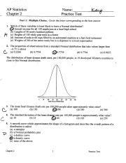 Ap stats chapter 2 practice test.  Circle the letter corresponding to the best ...