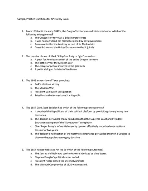 Ap us history practice tests. These sample exam questions were originally included in the AP U.S. History Curriculum Framework, published in fall 2012. The AP U.S. History Course and Exam Description, which is out now, includes that curriculum framework, along with a new, unique set of exam questions. Because we want teachers to have access to all available questions that ... 