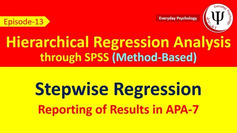 Apa guide to writing results stepwise regression. - Aspects du manichéisme dans l'afrique romaine.