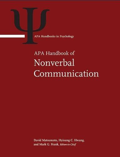 Apa handbook of nonverbal communication apa handbooks in psychology. - Dve discorsi: l'vno intorno al contrasto tra il signor sperone sperini.