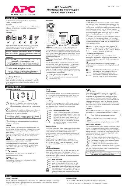 Apc smart ups 1400 xl user manual. - Jenn air convection oven instruction manual.