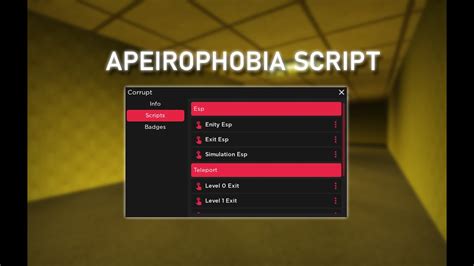 This is one of the best scripts for Apeirophobia. Free dow