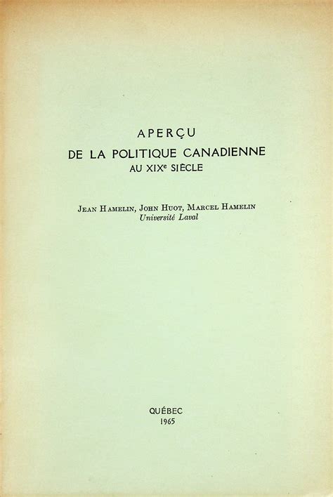 Apercu de la politique canadienne au xive siecle. - Manual of specialised lexicography by henning bergenholtz.