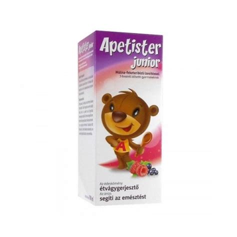 Apetister Junior oldat málna-feketeribizli ízesítéssel (100ml)