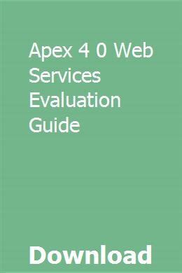 Apex 4 0 web services evaluation guide. - Wireless and guided wave electromagnetics epub.