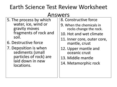 Apex Learning Earth Science Test Answers