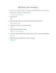 Apex Physics Semester Quiz Answers