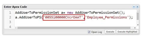 Apex get current user permission set.  Apr 18, 2024 · Apex code generally runs in a...