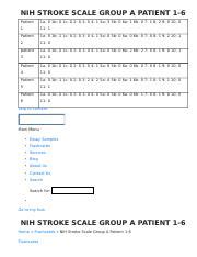 NIH Stroke Scale Group B Patient 1-6. 6 t