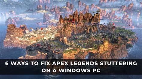 Apex legends stuttering.  This adjustment is essential for keeping the game playable wit...