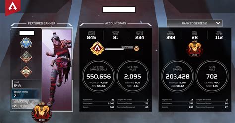 See player statistics in Apex Legends on PC, Xbox, Play