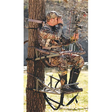 Product Overview. The API Grand Slam Extreme Climbing Treestand's welded-aluminum design is quiet, stable, and sturdy. 20" x 27" top climbing section features a padded climbing bar, armrests, and adjustable seat. …. 