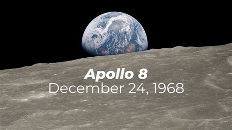 The first manned mission to the moon, Apollo 8, entered lunar orbit on Christmas Eve 1968. Astronauts Frank Borman, Jim Lovell and William Anders held a live broadcast back to Earth, taking it in ... 