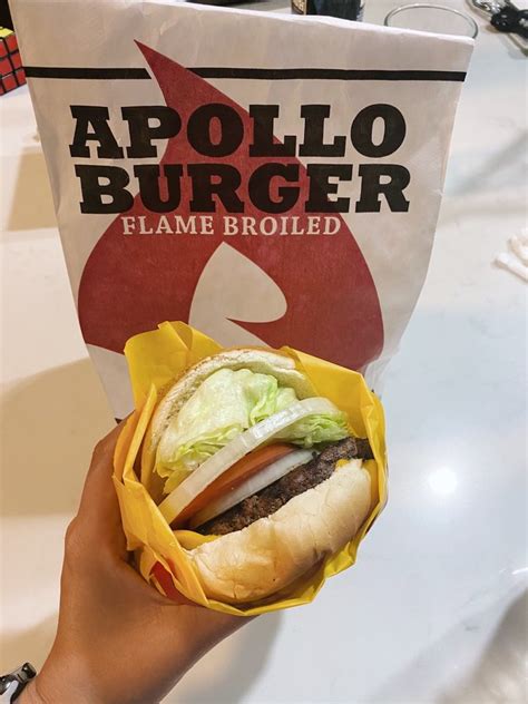 Apollo burger. Apollo Burger . Fresh 1/4lb Ground Beef Patty Topped with Thinly Sliced Smoked Pastrami & American Cheese, Freshly Sliced Tomatoes, Butter Leaf Lettuce, Sliced Onions, and Apollo Sauce on a Cornmeal-Topped Bun. Cheeseburger . 
