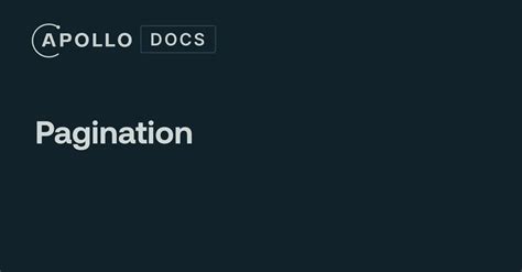 Apollo graphql count.  In Apollo, the easiest way to do pagination is with ...