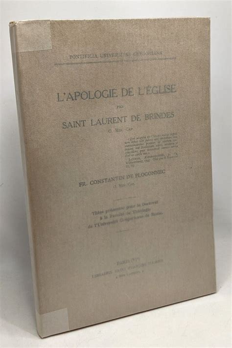 Apologie de l'eglise par saint laurent de brindes, o. - Manual of contract documents for highway works vol 0 model.
