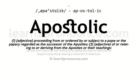 Apostolic Definition & Meaning - Merriam-Webster