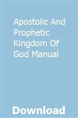 Apostolic and prophetic kingdom of god manual. - Emona datex ni elvis lab manual.